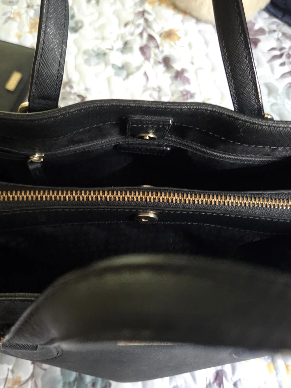 Kate Spade Black Saffiano Leather Tote with Matching Wallet